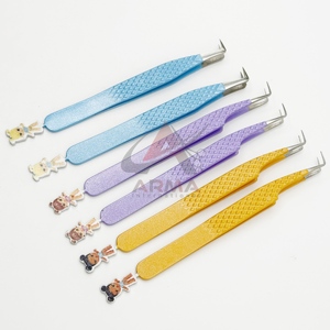 Hot Selling Precision 90 Degree Isolation <b>Tweezer</b> With CNC Doll Design Stainless Steel Sustainable Pointed Tip Eyelash <b>Tweezers</b> - Product Image 4