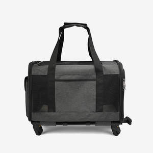 Mochila de viaje para mascotas portátil aprobada por aerolínea plegable al por mayor, cremallera de impresión transpirable de malla impermeable Oxford - Product Image 6