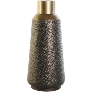 Vase en métal couleur or enduit d'émail blanc Décor en métal intemporel Vase à fleurs personnalisable Vase personnalisé pour la maison et le bureau - Product Image 2