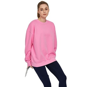 Sweat-shirt à capuche en molleton pour femme OEM, coupe ample, poids lourd, doux, surdimensionné, 100 % coton, tendance pour filles, logo personnalisé - Product Image 2