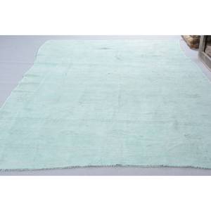 Tapis turc vintage rustique vert 5.5x11 pieds classique grande surface rectangle couloir motif laine peluche pile hauteur latex soutenu - Product Image 3