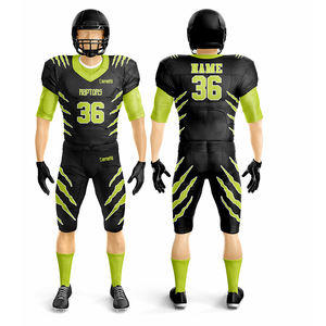 Ensemble d'uniformes de football américain à manches courtes respirant de grande taille imprimé par transfert de chaleur - Product Image 1