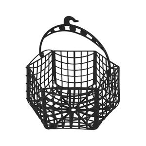 Panier à pinces à linge en plastique noir Well Home pour séchoirs à linge extérieurs pratiques - Product Image 1