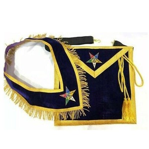 Ensemble d'étole maçonnique du Roi Archipel en cuir d'agneau, étole royale, col et étole Joule BestActionProducts AH-125 Dentelle - Product Image 2