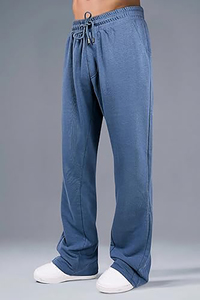 Pantalon de jogging unisexe en molleton bouclette de coton épais à coupe ample avec logo personnalisé pour homme - Product Image 4