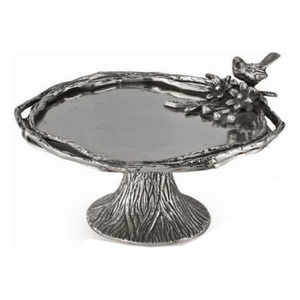 Birthday Party Decoration Wedding Celebration <b>Cake</b> Serving <b>Stand</b> Metal Round <b>Cake</b> <b>Stand</b> <b>With</b> Dome <b>Lid</b> Handcrafted - Product Image 2