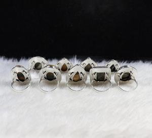 Handmade Silver-Plated Ocean Jasper Ring Bezel Setting Gemstone Jewelry Wedding Gift or <b>Birthday</b> <b>Present</b> for <b>Wives</b> - Product Image 3