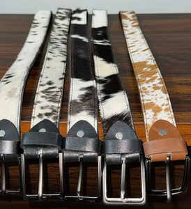 Ceinture unisexe en cuir de vachette tricolore avec poils pour pantalon homme/femme, longueur personnalisable, imperméable, durable, vente en gros au Pakistan - Product Image 4