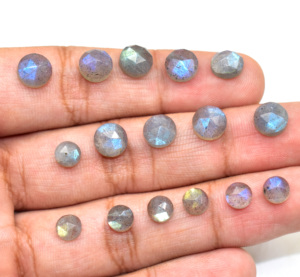 Flashy Fire Labradorite Ronde À Facettes Naturel Pierres Précieuses En Vrac 3 MM à 20 MM Tailles Rose Cut Gemstone pour Bijoux - Product Image 2
