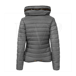 Veste d'hiver matelassée zippée en tricot de haute qualité pour femme, 100 % polyester, imperméable et respirante, idéale pour la superposition, avec marque privée - Product Image 3