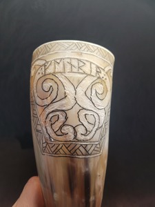 Culture Viking Décoration traditionnelle en corne Instrument de style animal poli pour la signalisation par l'artisanat en croissant - Product Image 4