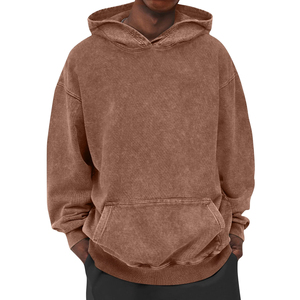 Sudadera con capucha de lavado ácido para hombre de nuevo diseño con etiqueta privada personalizada/básico, ropa de calle de calidad premium mezclada de algodón, Sudadera con capucha de lavado ácido para hombre - Product Image 1