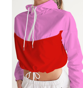Veste coupe-vent à capuche imperméable d'extérieur pour femmes vêtements respirants grande taille coupe-vent à blocs de couleurs pour femmes vestes courtes - Product Image 4