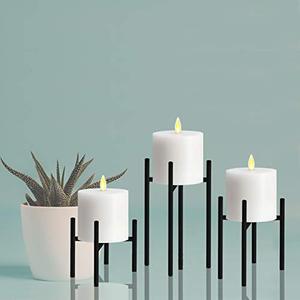 Luxury <b>Black</b> Color Iron <b>Pillar</b> <b>Candle</b> <b>Holder</b> Set Handmade Decorative Metal <b>Candle</b> Stand for Christmas & Wedding Decor - Product Image 2