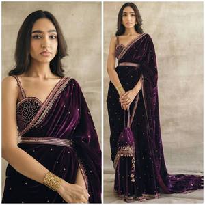 Saree en soie de qualité supérieure pour saree à la mode d'aspect traditionnel indien avec des collections de saree de vêtements de mariage indiens de haute qualité - Product Image 6