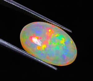Cabochon précieux de pierres précieuses d'opale éthiopienne Multi gemmes d'opale de feu pierre éthiopienne polie de forme ovale pour la fabrication de bijoux - Product Image 3
