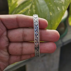 Nueva llegada de plata esterlina diseño de flores populares brazalete de Las Bahamas Vintage pulsera apilable mujeres joyería de moda al por mayor - Product Image 1