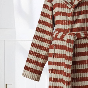 Pompom Turkish <b>Bathrobe</b> Lokum Clay, <b>Hooded</b>, 100% Cotton - Product Image 5