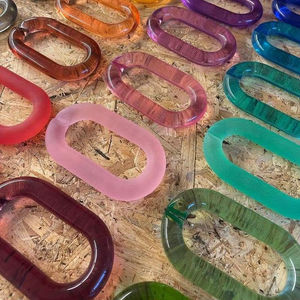 Eslabones de Cadena de Resina para Decoración del Hogar, con Alta Transparencia y Múltiples Opciones de Color para Decoración de Paredes Modernas - Product Image 1