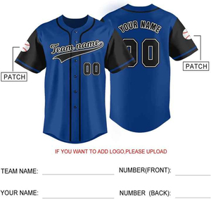 Maillot de baseball uni noir personnalisé, maillot de baseball pour hommes, chemises à boutons, vêtements de sport d'équipe actifs, maillots de baseball à séchage rapide - Product Image 5