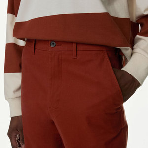 กางเกงยีนส์ผ้าใบขาตรงสำหรับผู้ชายกางเกงยีนส์เอวกลางมีซิปกระเป๋าลำลอง - Product Image 5