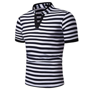 Polo de Golf con cuello en V de alta calidad para hombre 100% algodón con logotipo personalizable y forro de impresión de pieza completa estilo de impresión - Product Image 3