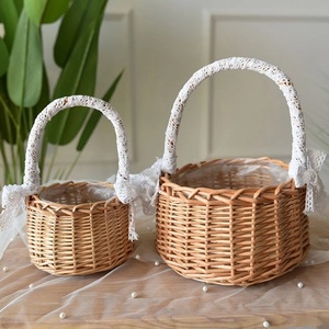 Mini Handmade Rattan <b>Basket</b> with <b>Handle</b> <b>Small</b> Woven Storage <b>Basket</b> Natural Home Decor - Product Image 6