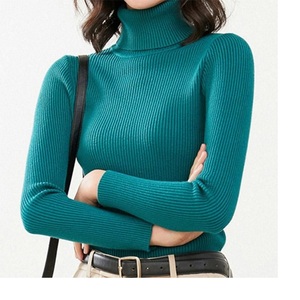 2024 nuevo estilo Casual Otoño Invierno suéteres de seda para mujer cuello jerséis de lana un hilo tejido de proveedor BD - Product Image 1