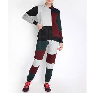 Chándal de mujer Chándal de jogging personalizado Calidad superior Chándales de mujer de estilo de rayas de doble color - Product Image 1