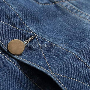 Chaqueta vaquera lisa de invierno de algodón elástico Regular para hombre hecha a medida 100% algodón estilo callejero de talla grande de secado rápido transpirable - Product Image 4