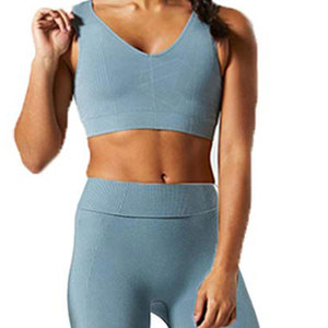 Mode soutien-gorge et Leggings haute qualité femmes deux pièces sport Oem Yoga ensemble pour femmes vêtements de sport Yoga - Product Image 6