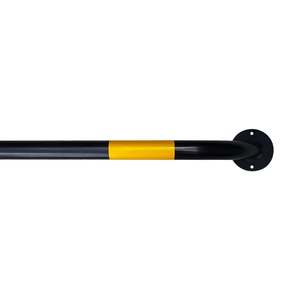 Set of 10 Black 200x16cm 60mm Parking Lot Vehicle Stoppers Made of Durable <b>Rubber</b> - Product Image 4