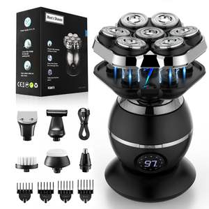 Rasoir Électrique Étanche IPX7 pour Hommes, Rechargeable, Triple Lame Rotative, Utilisation Humide/Sèche, Tondeuse Visage pour Chute de Cheveux et Utilisation en Camping-Car - Product Image 1