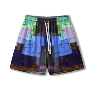 Short en maille double couche Haute qualité Respirant Séchage rapide Hommes Femmes Short en maille de basket-ball à sublimation personnalisée pour hommes - Product Image 5