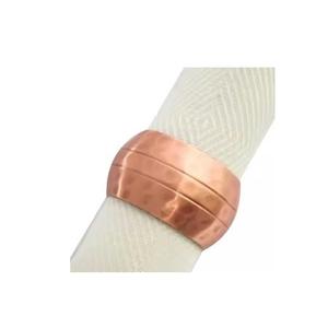 Cuivre Rose Or Gros Ronds De Serviette De Luxe À La Main En Métal (Laiton) Design Classique pour Table De Mariage ou Modèle De Fête Nouveau - Product Image 1