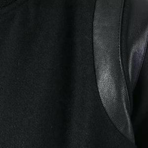 Green varsity <b>jacket</b> <b>men</b> <b>White</b> sleeve preppy <b>jacket</b> Turn-down collar polyester Single breasted autumn wear - Product Image 6