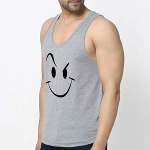Débardeur respirant pour homme, vente en gros, best-seller, gym, fitness, mélange polyester/coton, écologique, séchage rapide, col rond, sans manches - Product Image 5