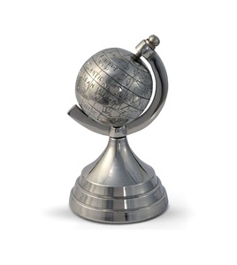 Globe en fer décoratif avec logo personnalisé Table d'anniversaire moderne faite à la main Utilisation de bureau Décoration intérieure personnalisée - Product Image 6