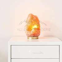 Lampe de sel rose de l'Himalaya au design le plus récent, sculptée style amour, logo personnalisé, durable, forme naturelle, objet d'art de collection pour la maison et les mariages