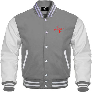 Dernier modèle Veste universitaire en satin pour homme adulte-Blouson bombardier en satin de cuir enduit de laine brodée chenille Letterman - Product Image 4