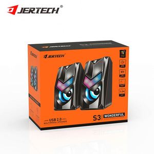 Jertech S3 nhỏ USB âm thanh hộp bên Thiết bị DJ xe Backlit loa phụ kiện Bộ khuếch đại RGB Có Dây Mini chơi game Loa - Product Image 6