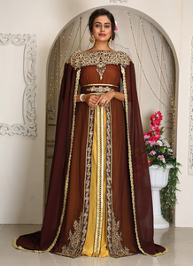 Kaftan islámico marroquí moderno para mujer Vestido de playa largo hasta el suelo con suministro ODM de manga larga transpirable - Product Image 4