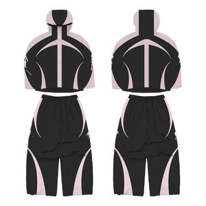 Conjuntos de cortavientos estilo streetwear personalizados con diseño estético oversized y gráficos estampados en toda la prenda - Product Image 2