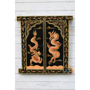 Ventana de madera pintada con dragón chino para decoración de pared del hogar Único y hermoso Mejor regalo de Navidad y Año Nuevo para él/ella - Product Image 2