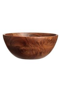 Tazón de masa de madera artesanal perfecto versátil hecho a mano para frutas o ensaladas Vintage de alta calidad Casa de Campo rústica - Product Image 6