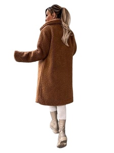 แจ็กเก็ตผ้าฟลีซเชอร์ปาสำหรับผู้ชายและผู้หญิงเสื้อแจ็กเก็ตผ้าลินินเทียมซับในแบบกลับด้านได้กันน้ำโอเวอร์ไซส์ - Product Image 6