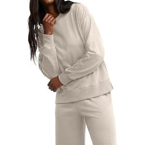 Vente chaude sweat-shirt femme 100% coton respirant confortable Design de mode avec Logo avant en gros pour la saison d'hiver - Product Image 5