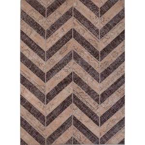 พรมขนสัตว์ถักมือสีเบจน้ำตาล รุ่น Pae-3910 สำหรับทางเข้าบ้าน ห้องนั่งเล่น ห้องโถง ลายก้างปลา รูปทรงสี่เหลี่ยมผืนผ้า - Product Image 1