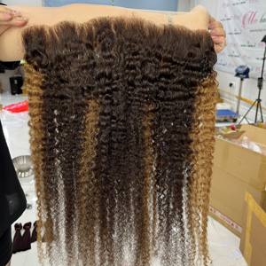 Color de piano birmano 13x4 para en 100g Mic Hair Company Todas las cutículas alineadas Extensiones humanas vírgenes vietnamitas largas - Product Image 2