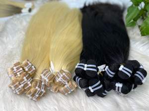 Grand Stock de cheveux vierges de qualité supérieure 100 extensions de cheveux humains à double tirage de haute qualité - Product Image 6